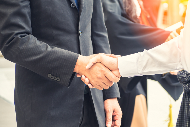 businessmen shaking hands