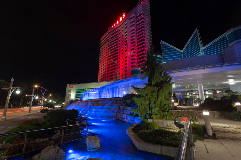 night view of Caesars Windsor