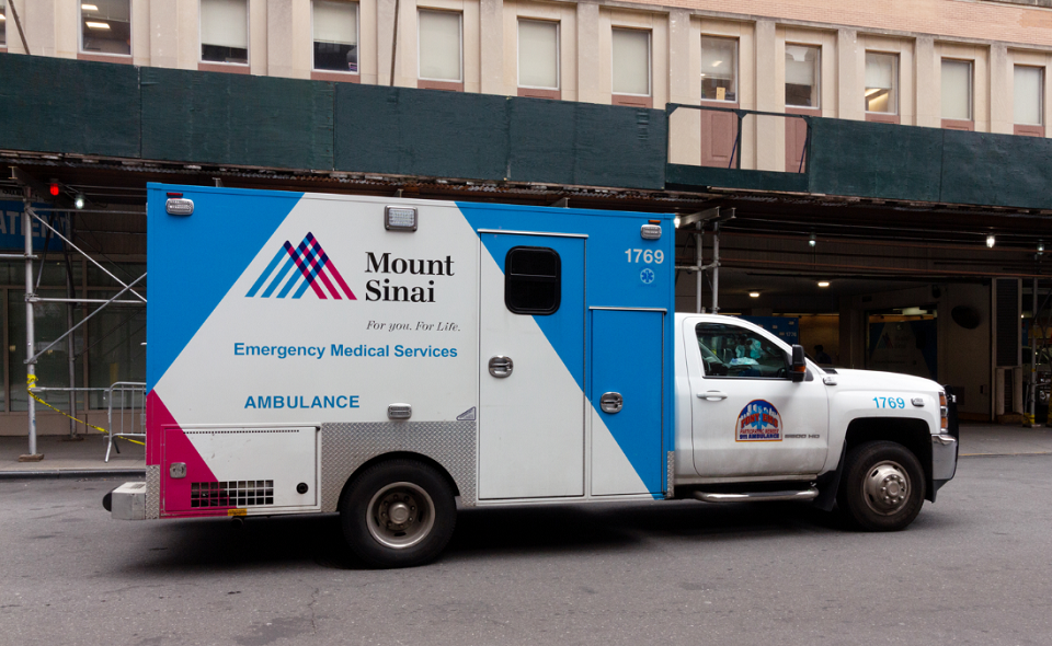 Mount Sinai hospital ambulance in New York City