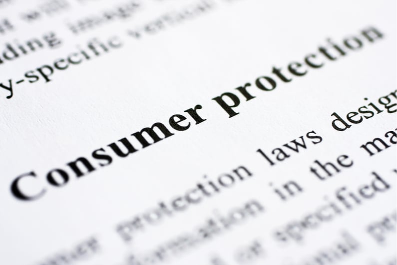 Zoomed-in text reading "consumer protection"