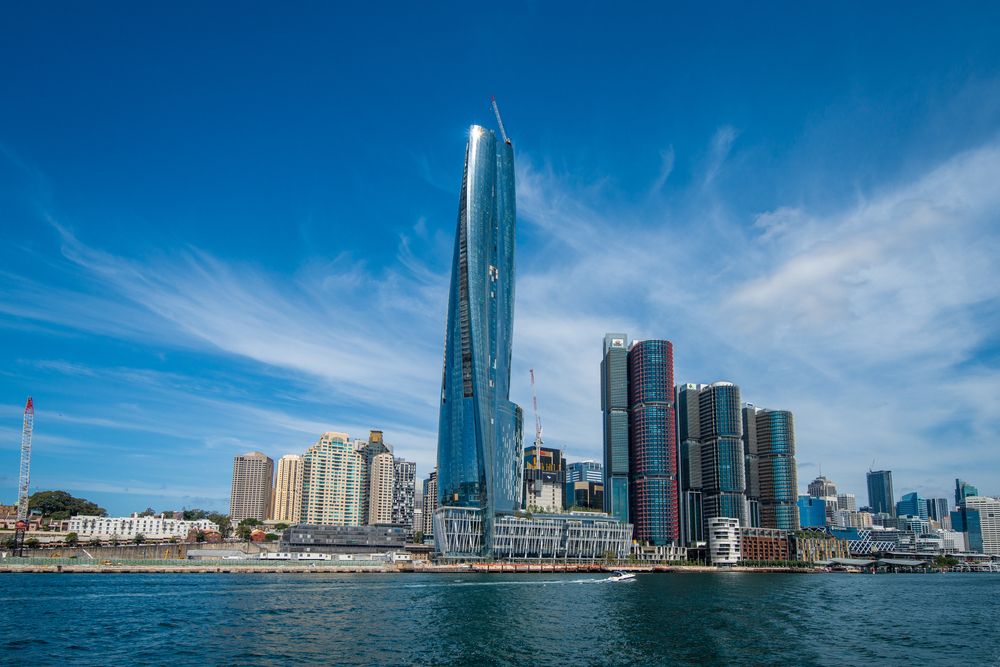 View of Crown Resorts' Barangaroo property in Sydney