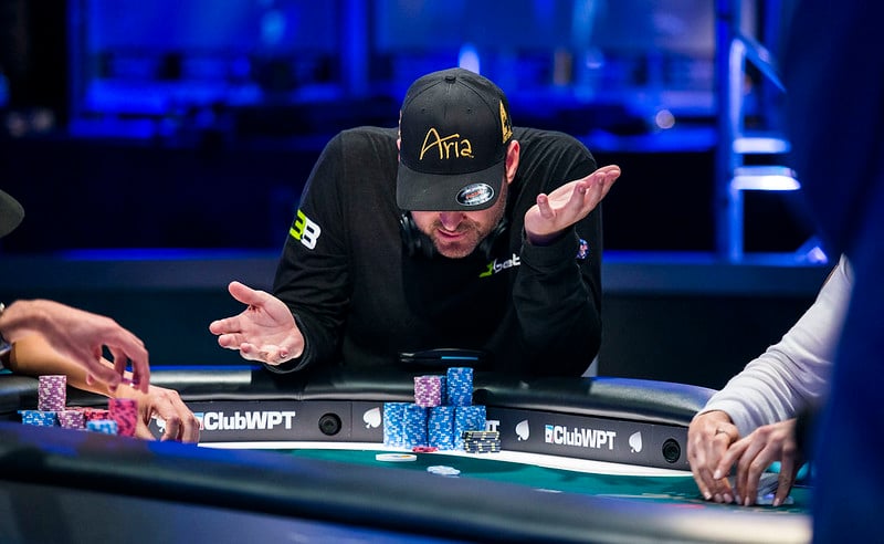 poker pro Phil Hellmuth during a poker game